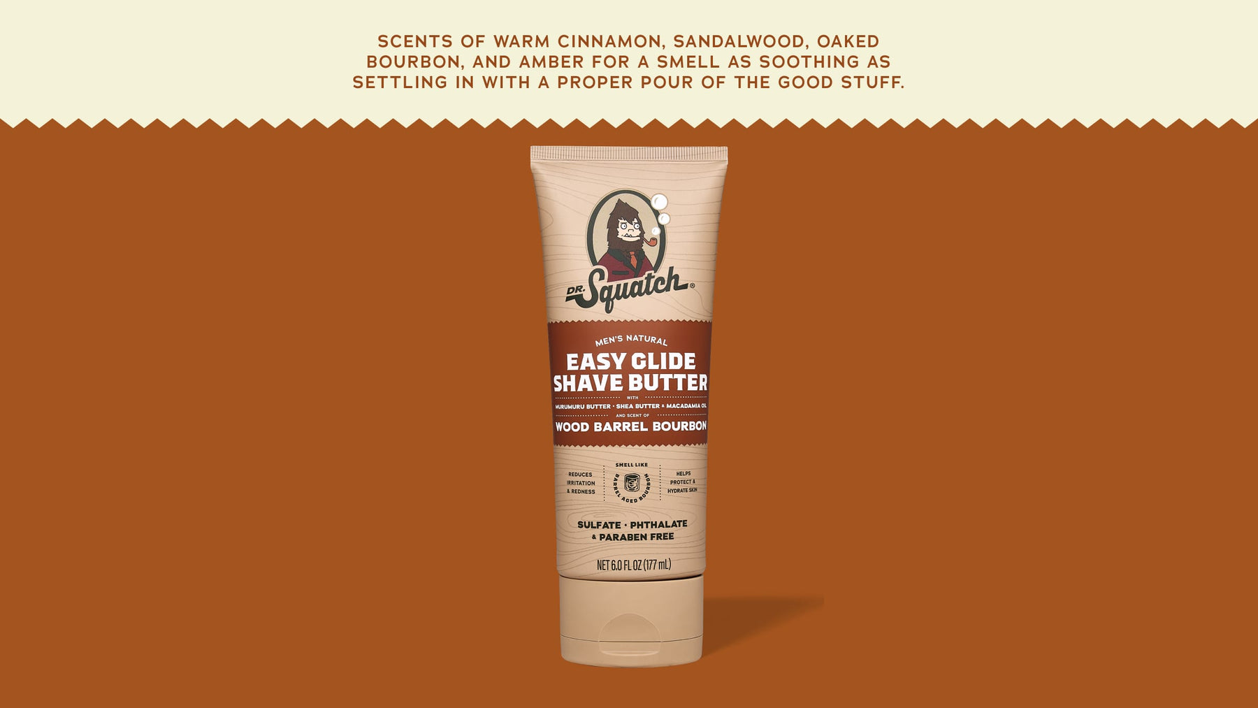 Easy Glide Shave Butter Wood Barrel Bourbon - Clean Bar