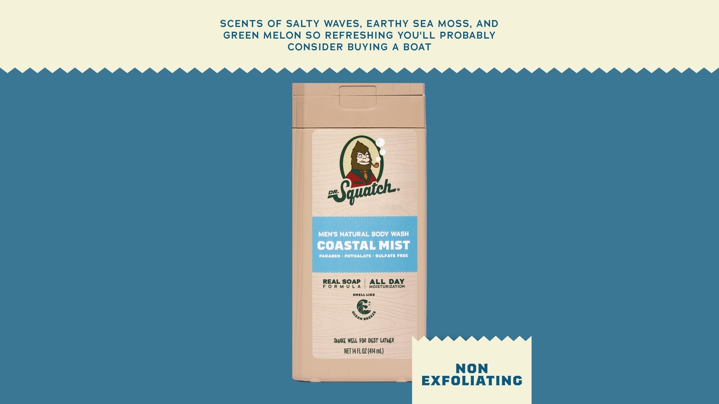 14 oz Coastal Mist Body Wash - Simple Morning Bar