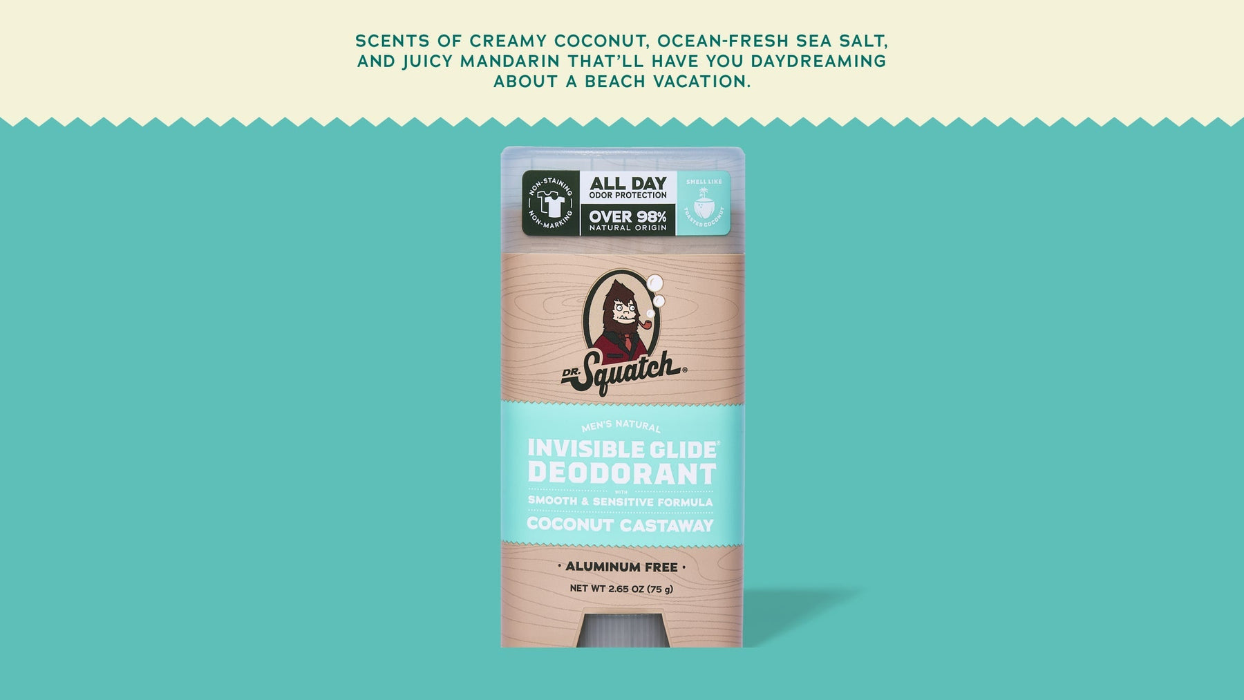 Coconut Castaway Invisible Glide Deodorant - Daily Active Carry
