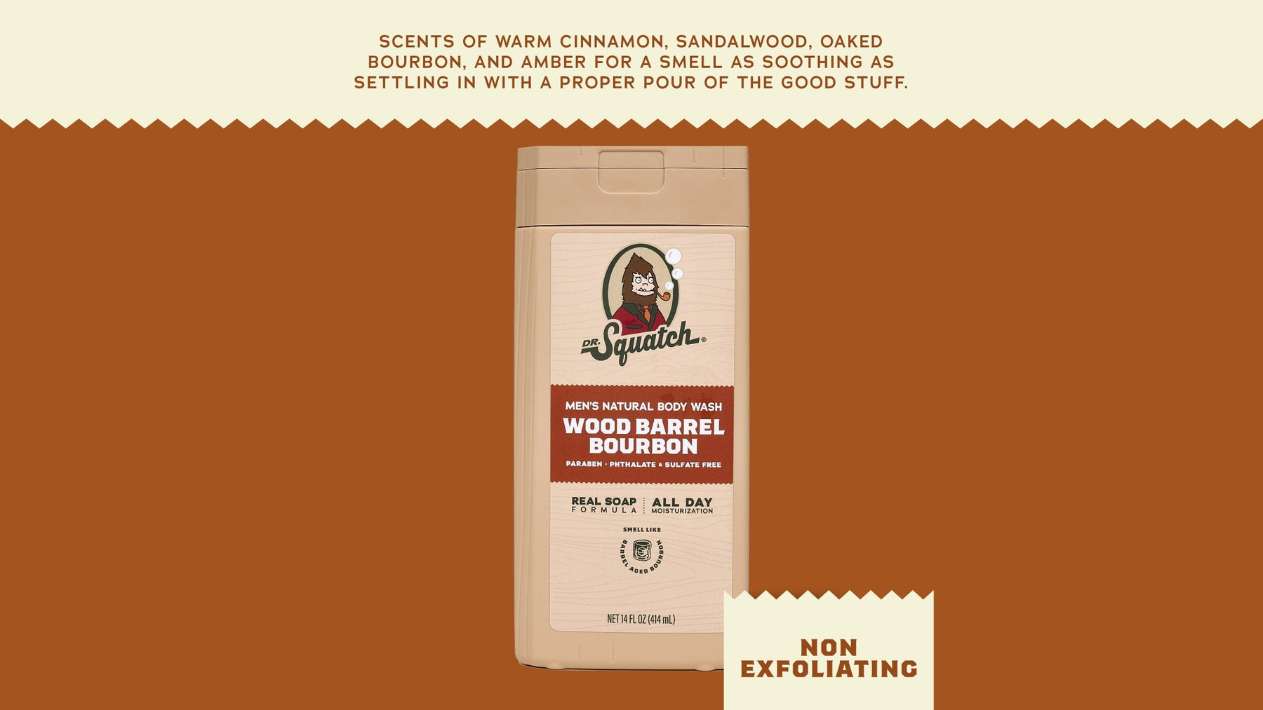 14 oz Wood Barrel Bourbon Body Wash - Fresh Touch