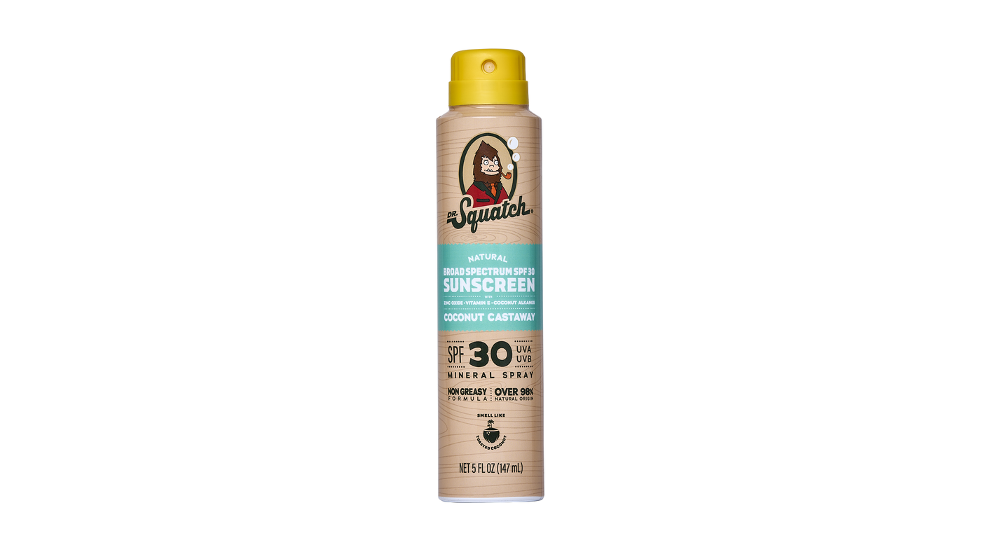 Dr. Squatch Spray Sunscreen | SPF 30 UVA/UVB Protection | Non-Greasy Mineral Sunscreen for Men - Daily Guard