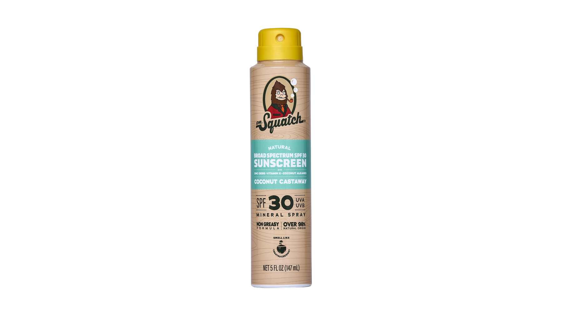 Dr. Squatch Spray Sunscreen | SPF 30 UVA/UVB Protection | Non-Greasy Mineral Sunscreen for Men - Daily Guard