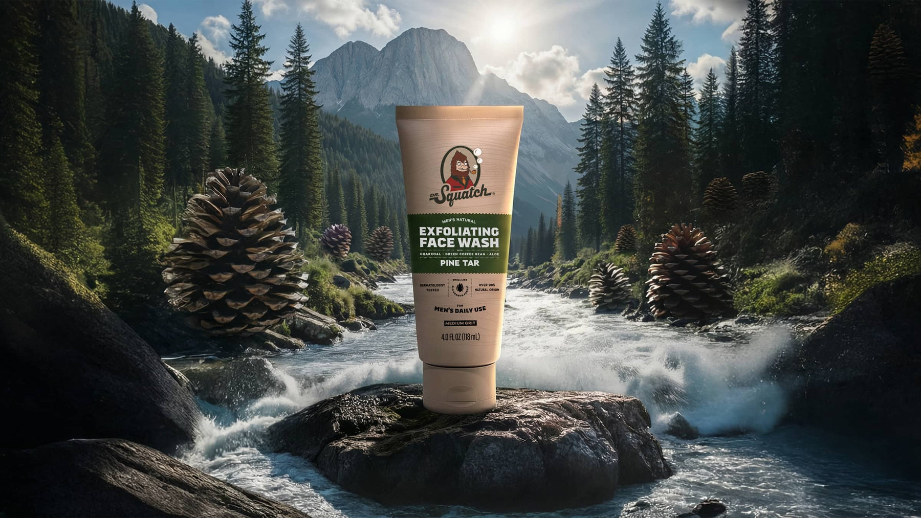 Pine Tar Exfoliating Face Wash - Premium Daily Routine