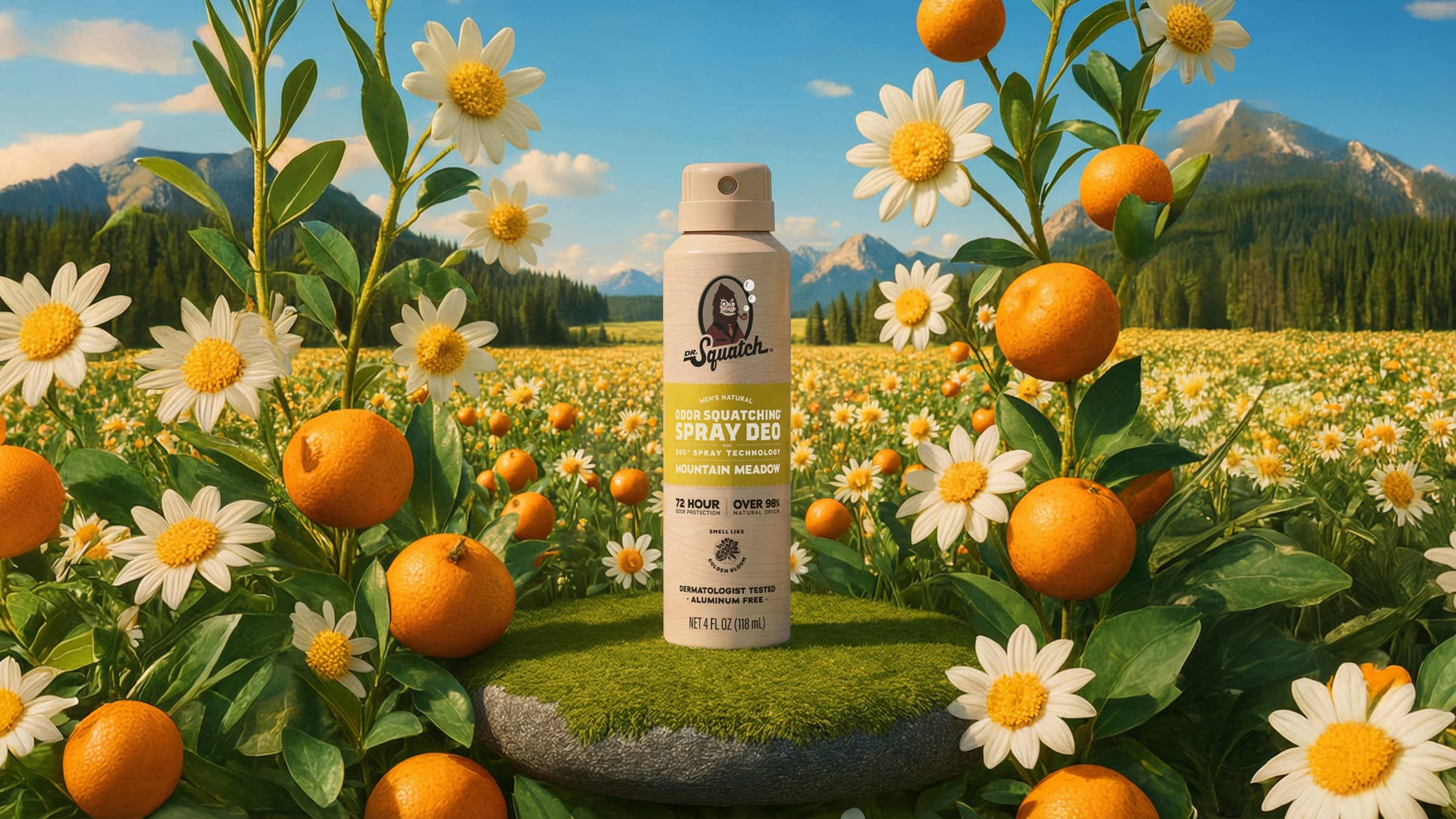 Mountain Meadow Spray Deodorant - Bright Travel Glide