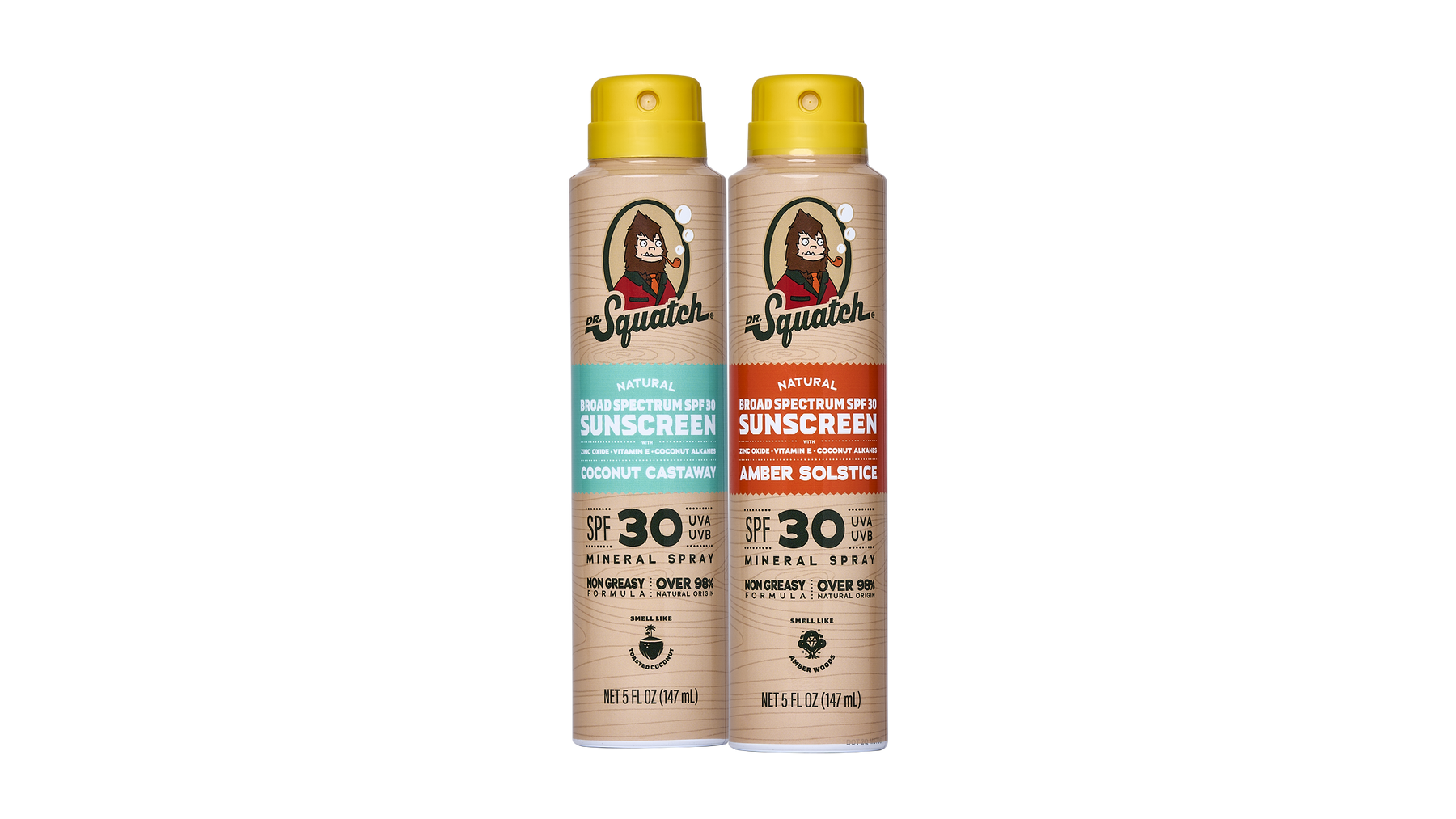 Dr. Squatch Spray Sunscreen | SPF 30 UVA/UVB Protection | Non-Greasy Mineral Sunscreen for Men - Daily Guard
