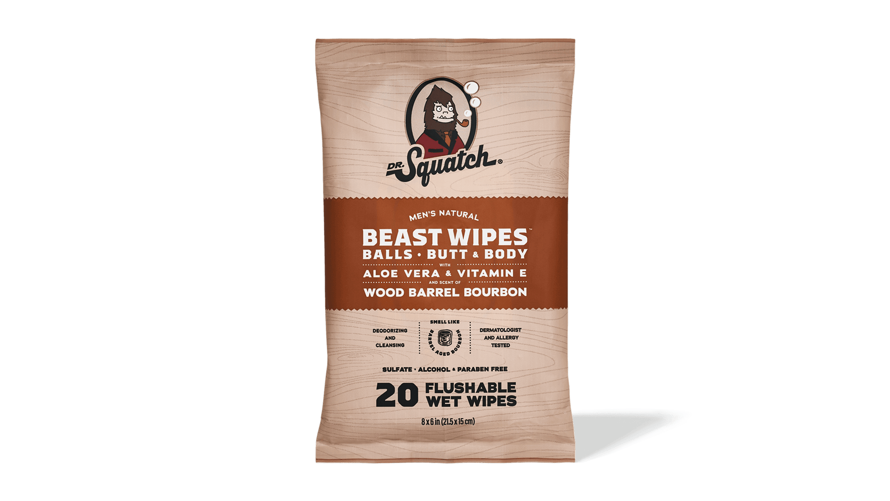 Wood Barrel Bourbon Wipes - Rich Clean